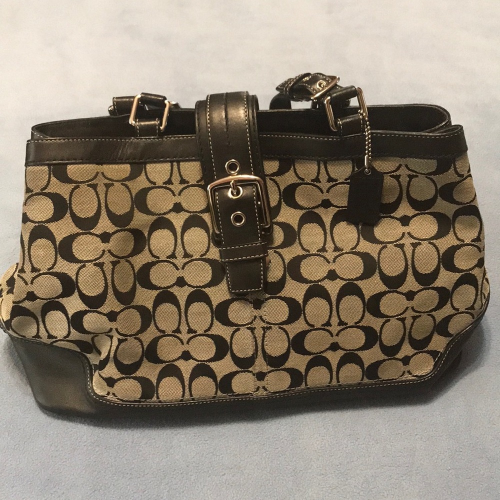 Medium size Black and Grey Coach Satchel - Picture 2 of 6
